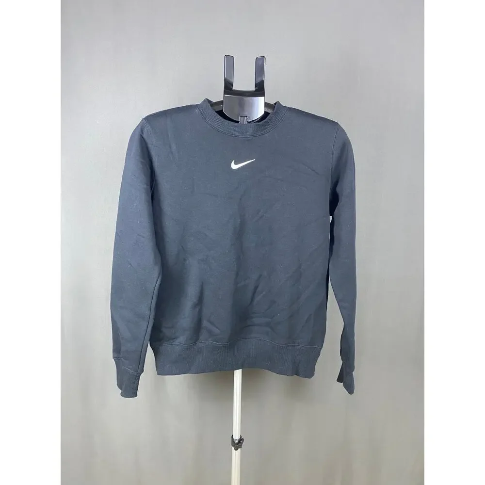 Nike Black Crewneck Sweatshirt Small | Classic Swoosh Logo Unisex